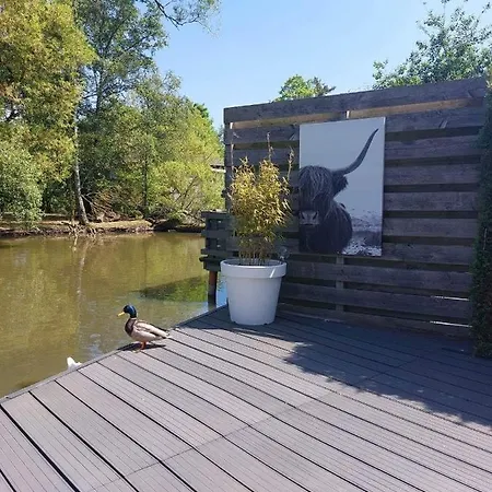 Time 2 Relax Chalet Aan Het Water Geel Extérieur photo